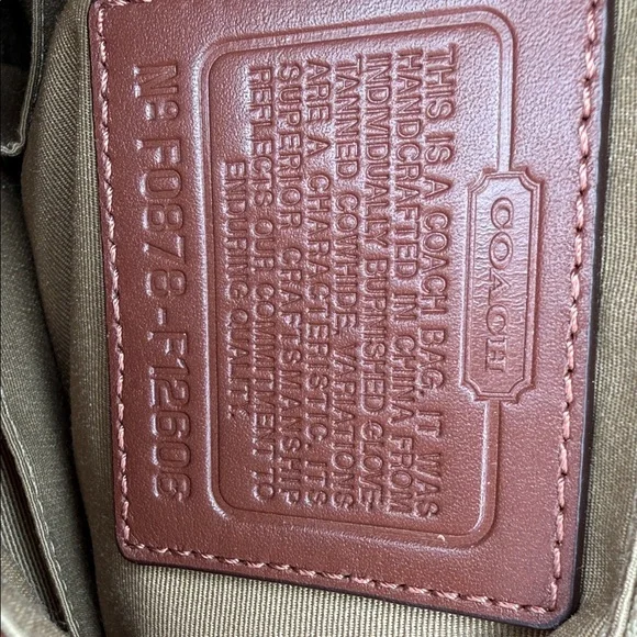 Coach Leather Shoulder Bag in Cognac Brown - Classic Women's Handbag - Picture 4 of 9